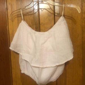 Light pink flowy tube top